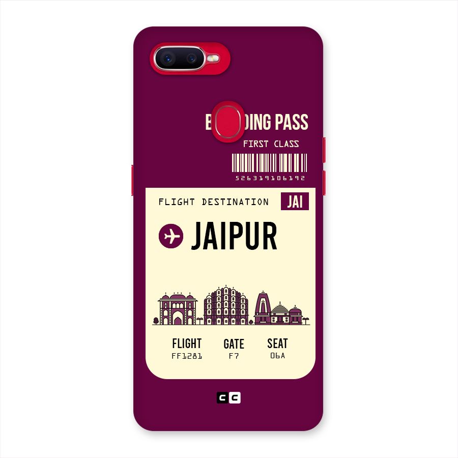 Jaipur Boarding Pass Back Case for Oppo F9 Pro