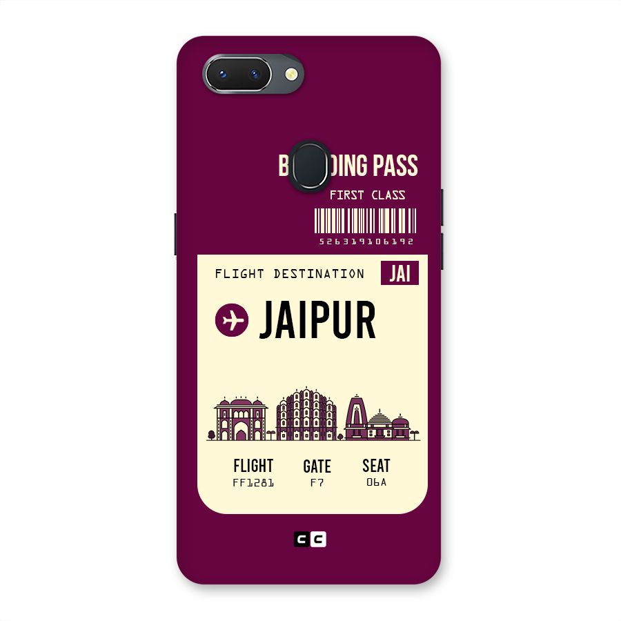 Jaipur Boarding Pass Back Case for Oppo Realme 2