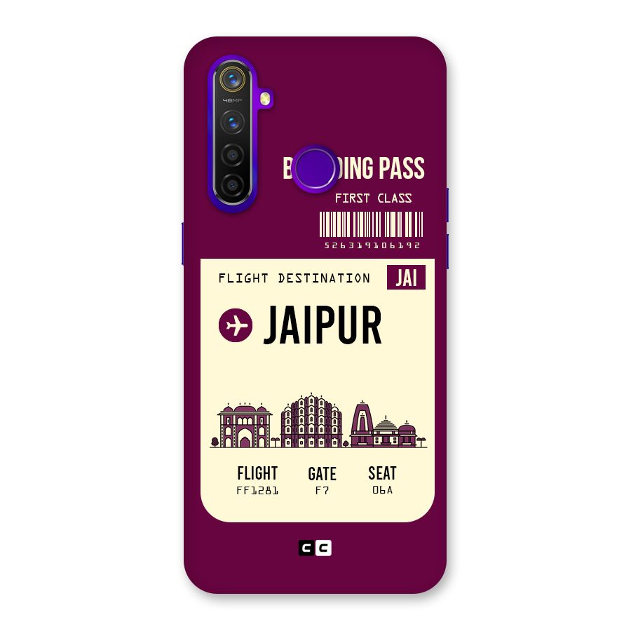 Jaipur Boarding Pass Back Case for Realme 5 Pro