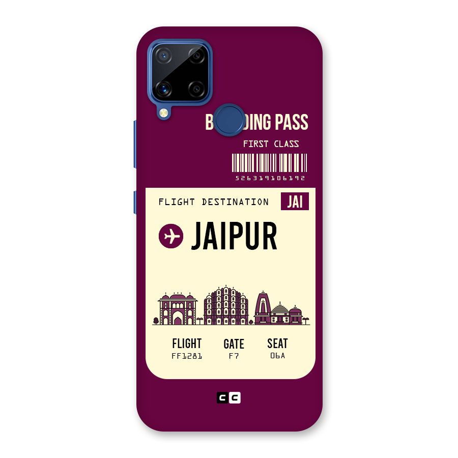 Jaipur Boarding Pass Back Case for Realme C12