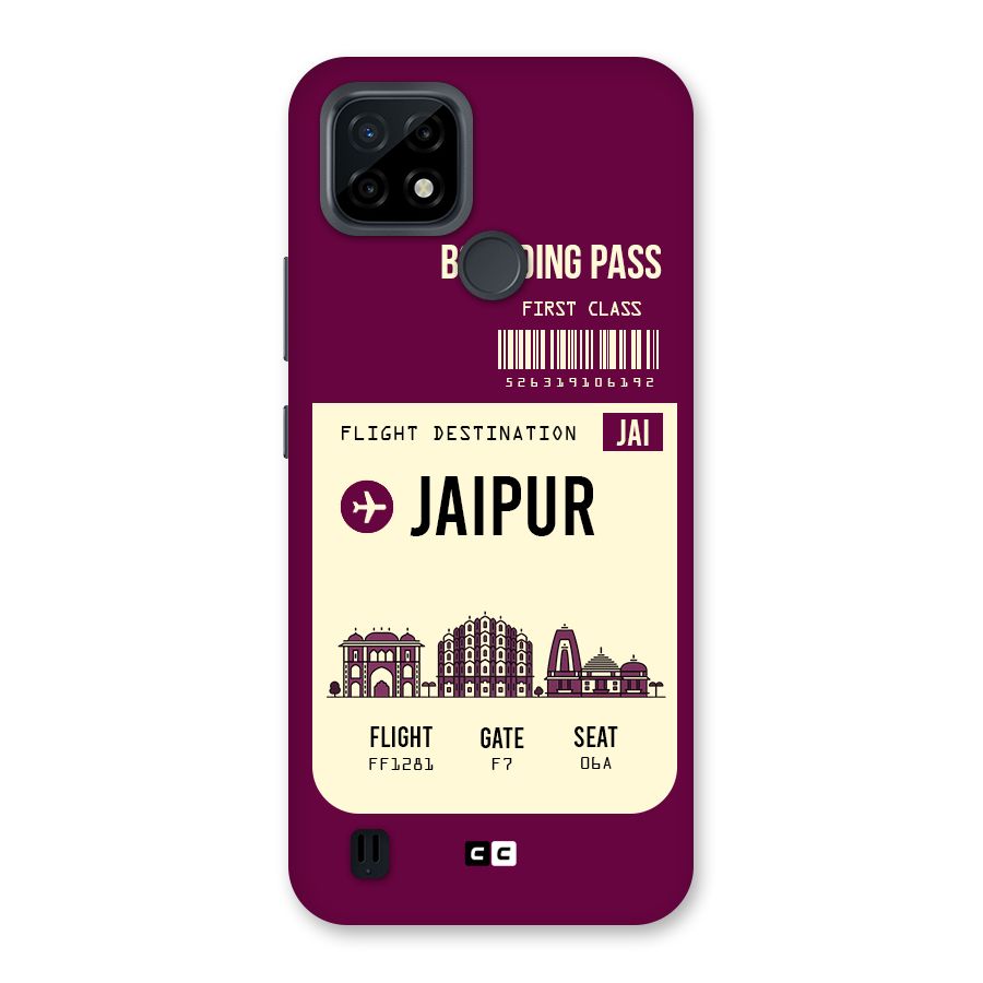 Jaipur Boarding Pass Back Case for Realme C21