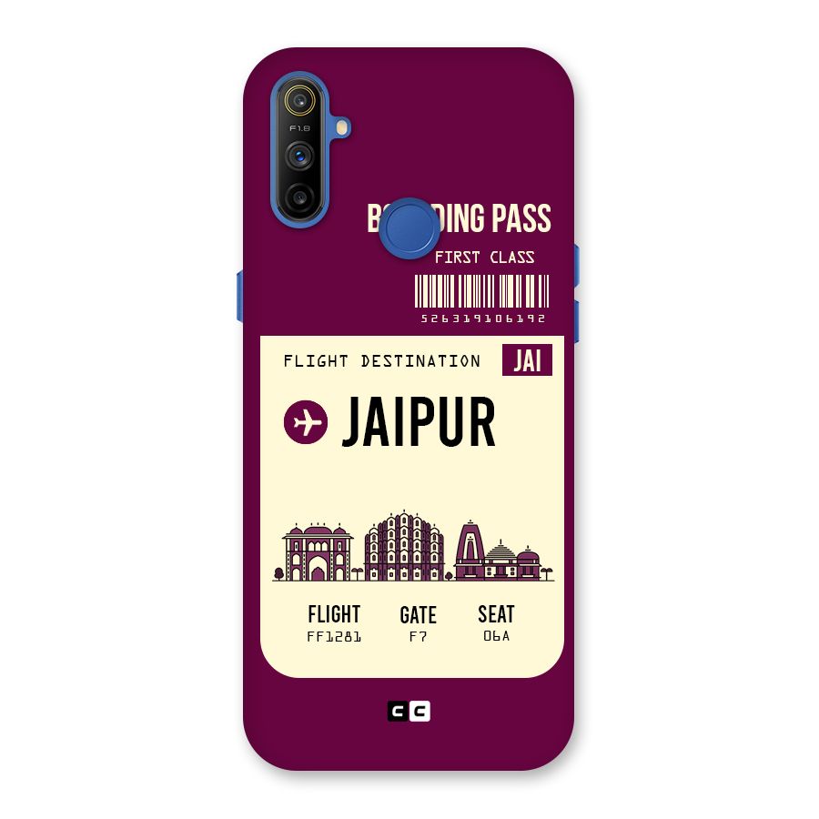 Jaipur Boarding Pass Back Case for Realme Narzo 10A