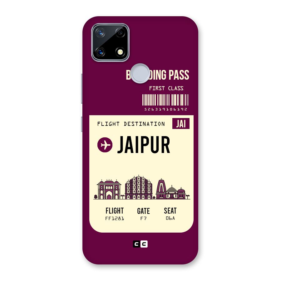 Jaipur Boarding Pass Back Case for Realme Narzo 20