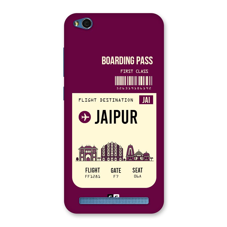 Jaipur Boarding Pass Back Case for Redmi 5A