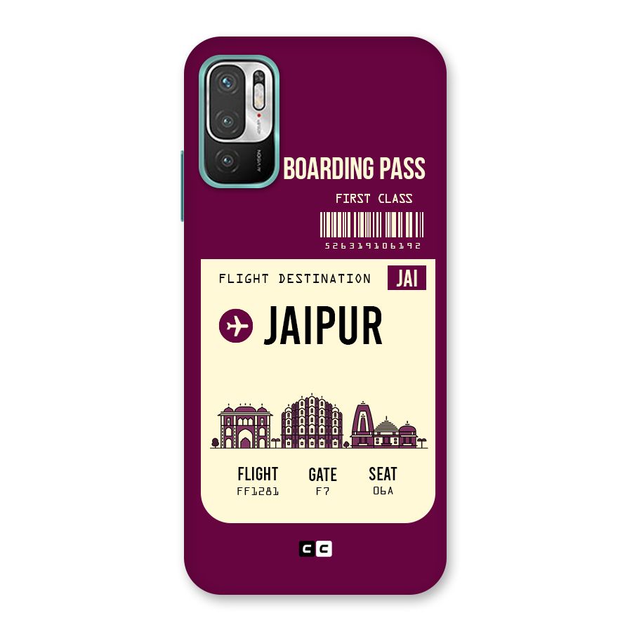 Jaipur Boarding Pass Back Case for Redmi Note 10T 5G