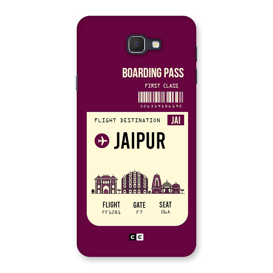 Jaipur Boarding Pass Back Case for Samsung Galaxy J7 Prime