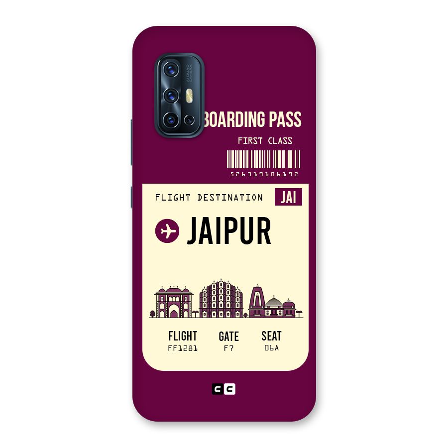 Jaipur Boarding Pass Back Case for Vivo V17