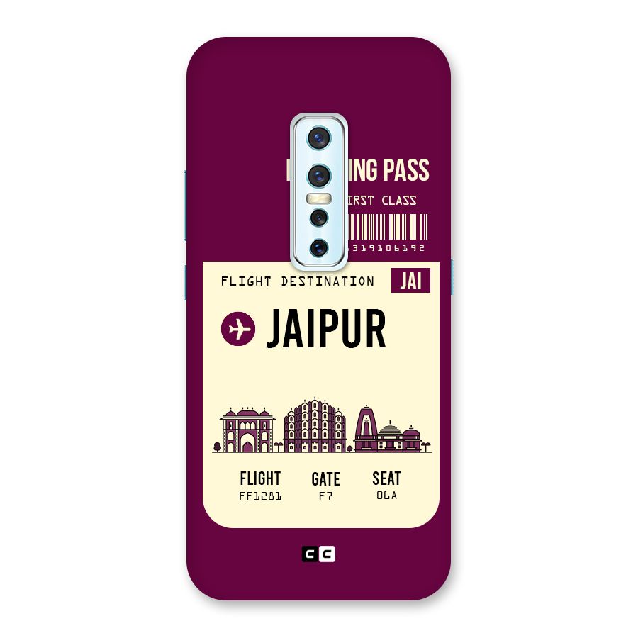 Jaipur Boarding Pass Back Case for Vivo V17 Pro