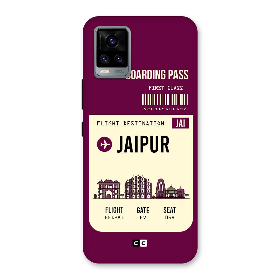 Jaipur Boarding Pass Back Case for Vivo V20