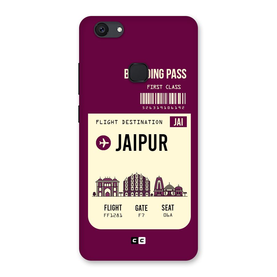 Jaipur Boarding Pass Back Case for Vivo V7 Plus