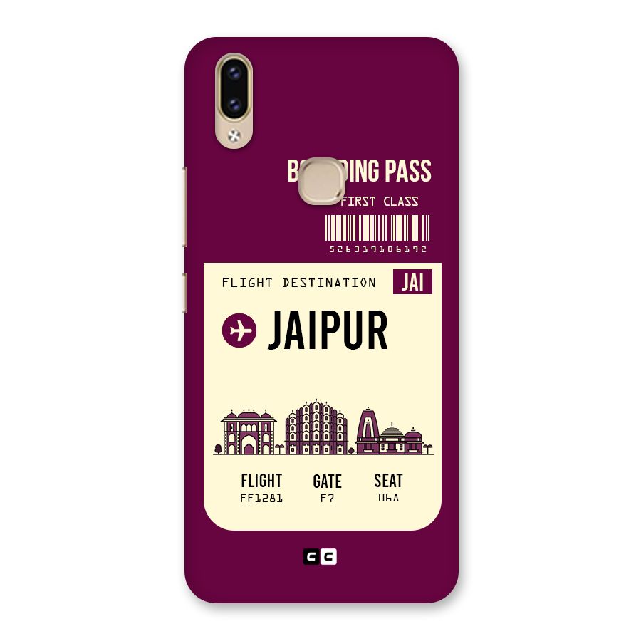 Jaipur Boarding Pass Back Case for Vivo V9 Youth