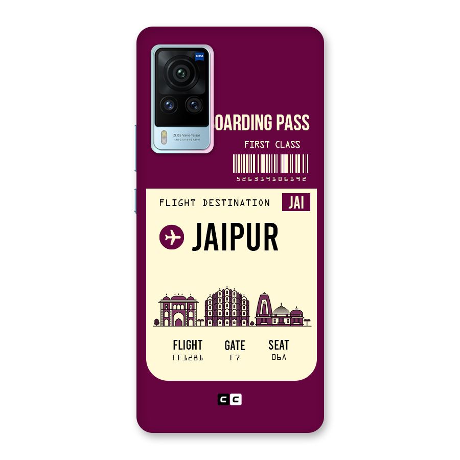 Jaipur Boarding Pass Back Case for Vivo X60 Pro