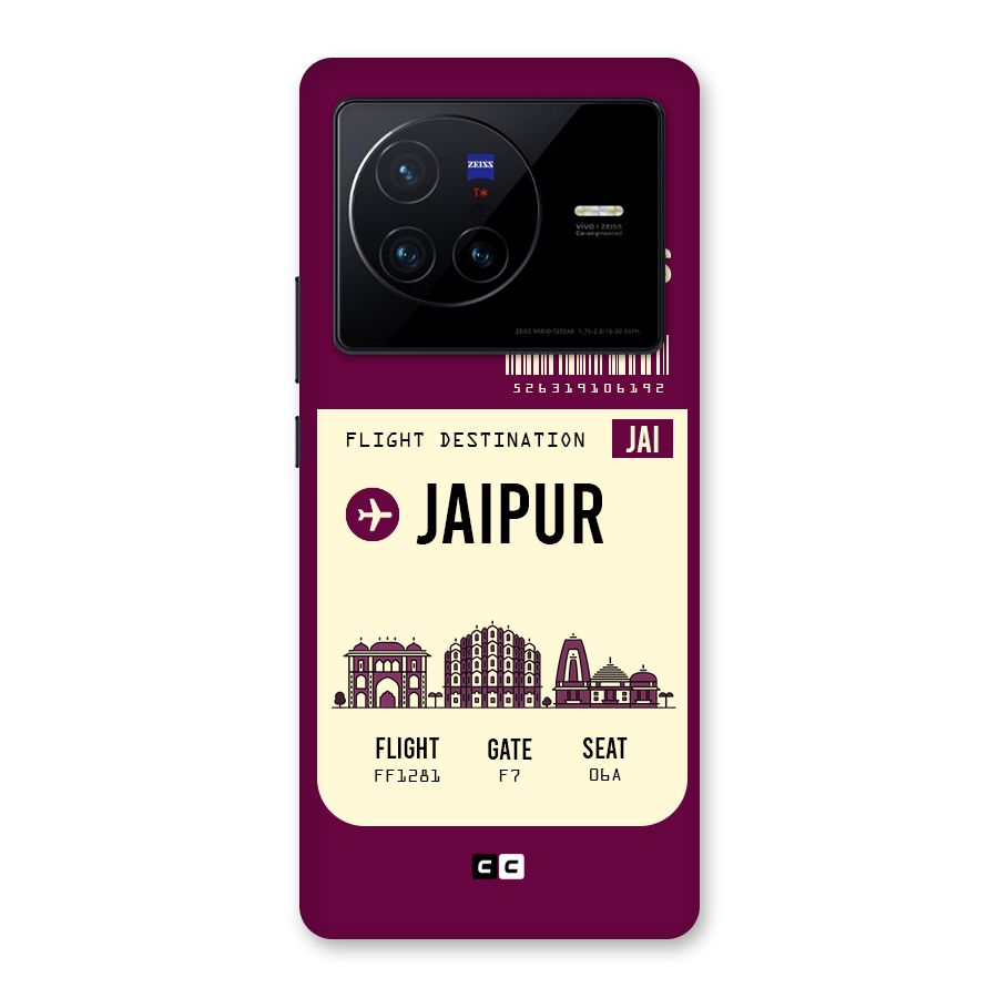 Jaipur Boarding Pass Back Case for Vivo X80