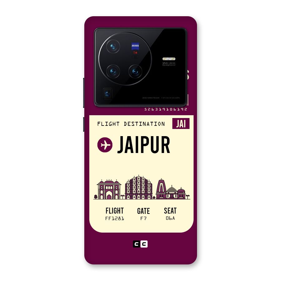 Jaipur Boarding Pass Back Case for Vivo X80 Pro