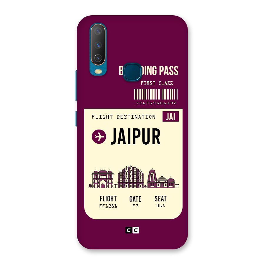 Jaipur Boarding Pass Back Case for Vivo Y11