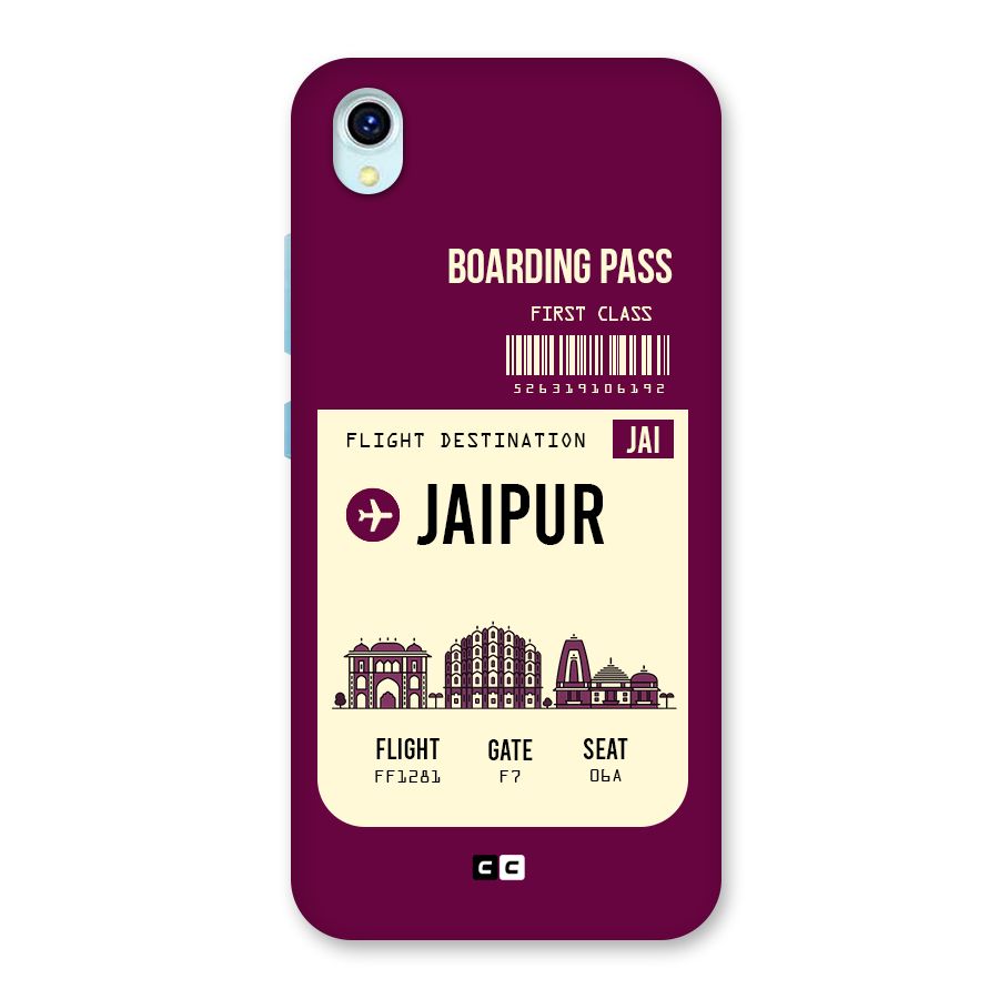 Jaipur Boarding Pass Back Case for Vivo Y1s