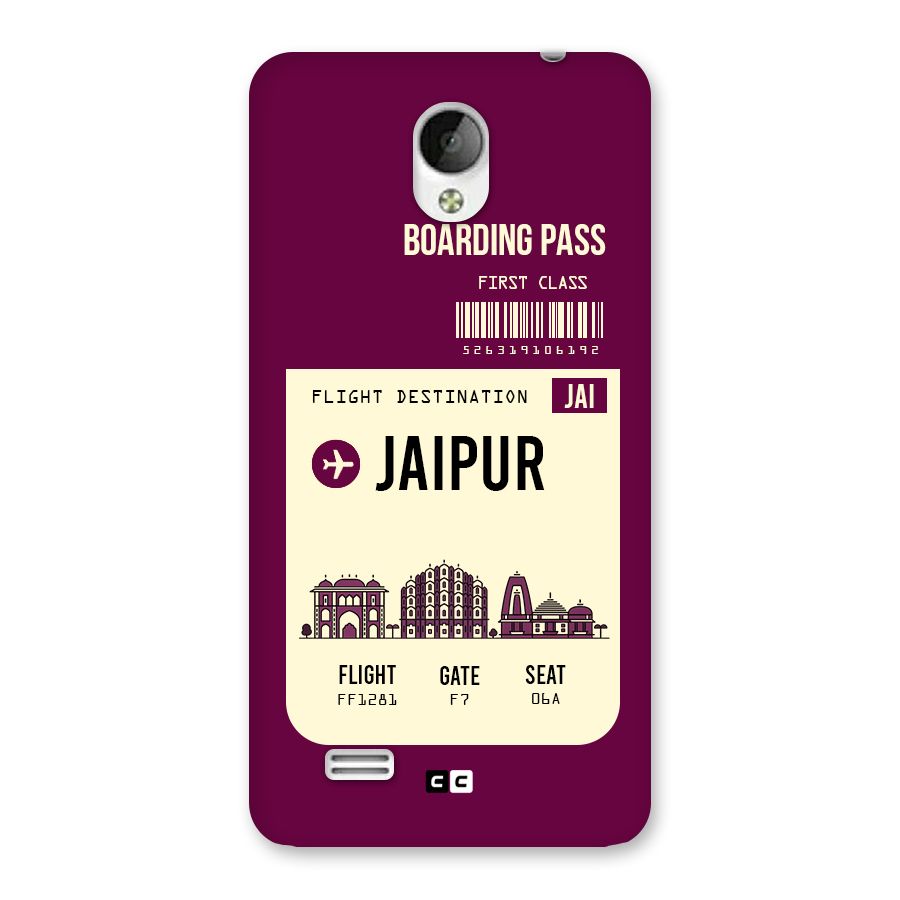 Jaipur Boarding Pass Back Case for Vivo Y21