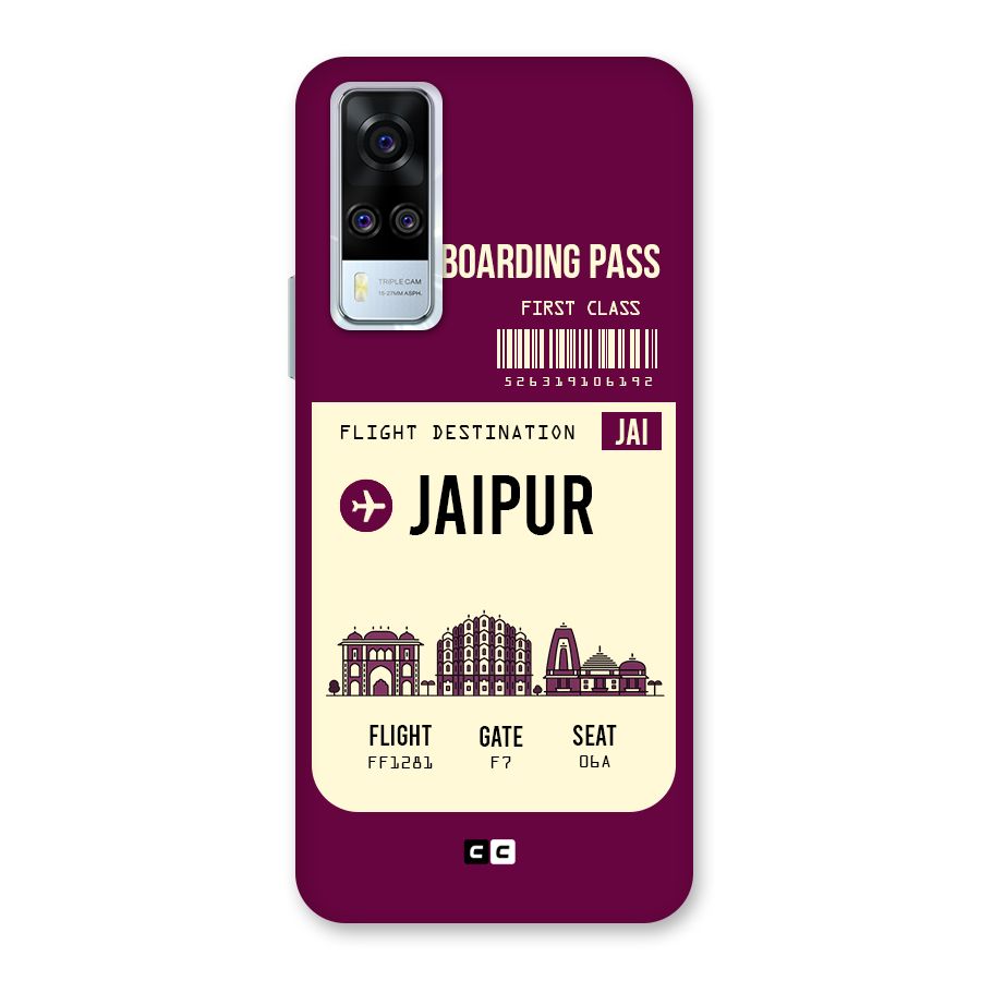 Jaipur Boarding Pass Back Case for Vivo Y31