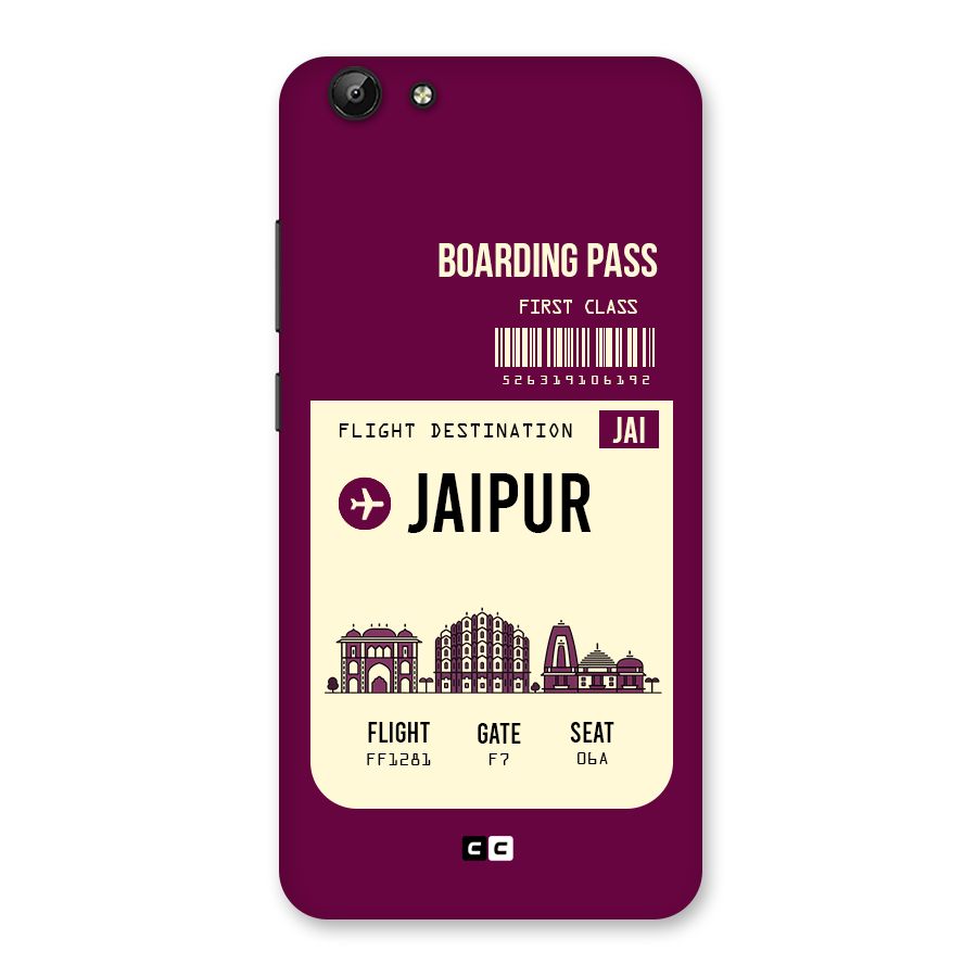 Jaipur Boarding Pass Back Case for Vivo Y69
