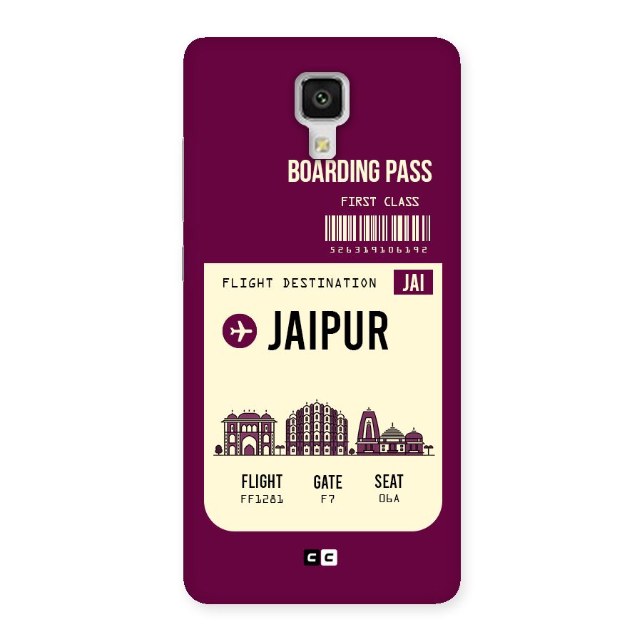 Jaipur Boarding Pass Back Case for Xiaomi Mi 4