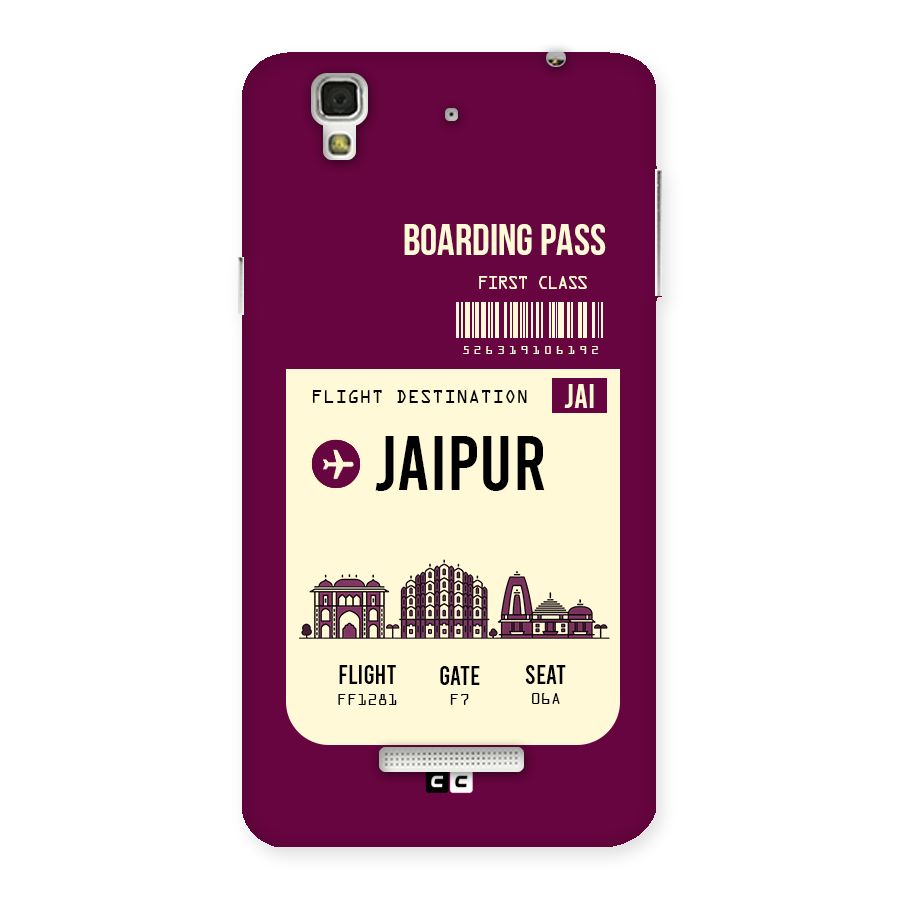 Jaipur Boarding Pass Back Case for YU Yureka Plus