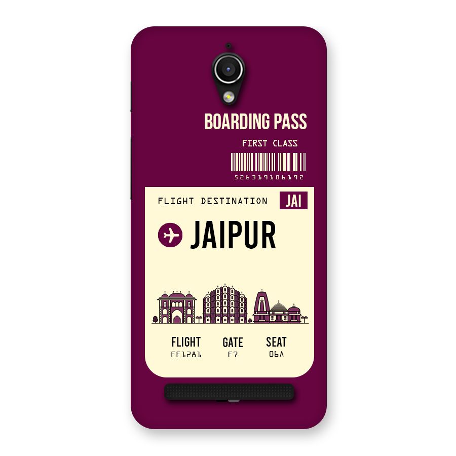 Jaipur Boarding Pass Back Case for Zenfone Go