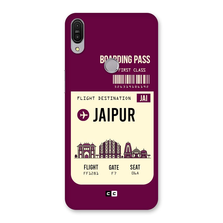 Jaipur Boarding Pass Back Case for Zenfone Max Pro M1