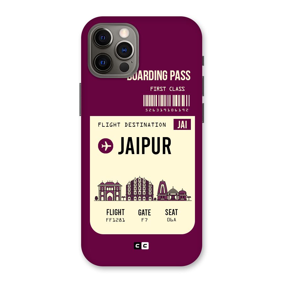 Jaipur Boarding Pass Back Case for iPhone 12 Pro