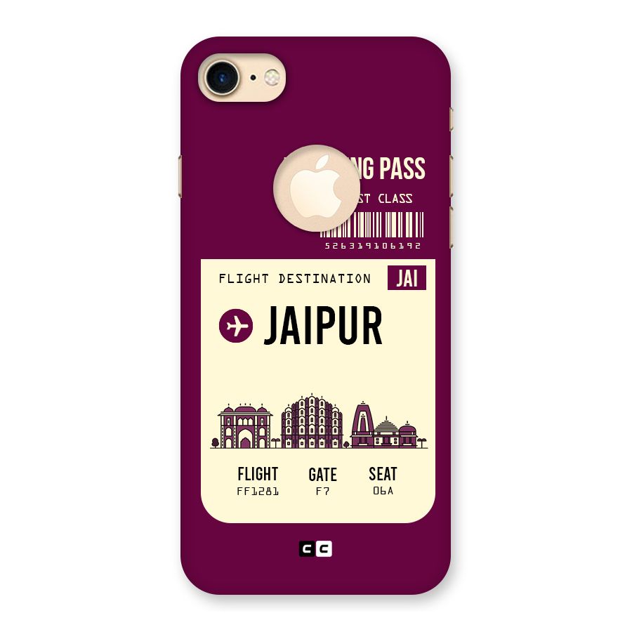 Jaipur Boarding Pass Back Case for iPhone 7 Logo Cut