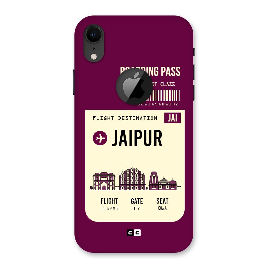 Jaipur Boarding Pass Back Case for iPhone XR Logo Cut