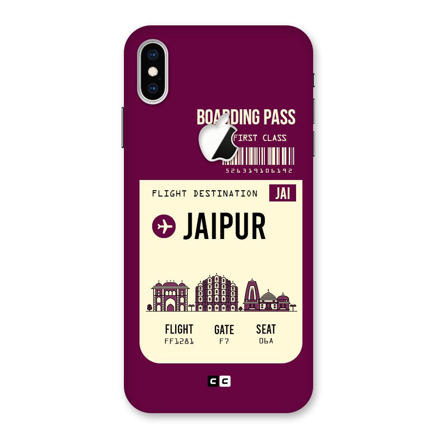 Jaipur Boarding Pass Back Case for iPhone XS Max Apple Cut