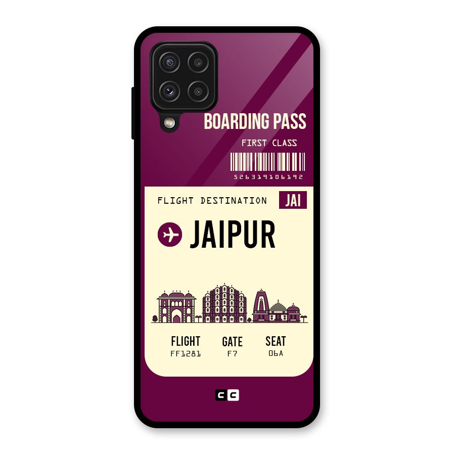 Jaipur Boarding Pass Glass Back Case for Galaxy A22 4G