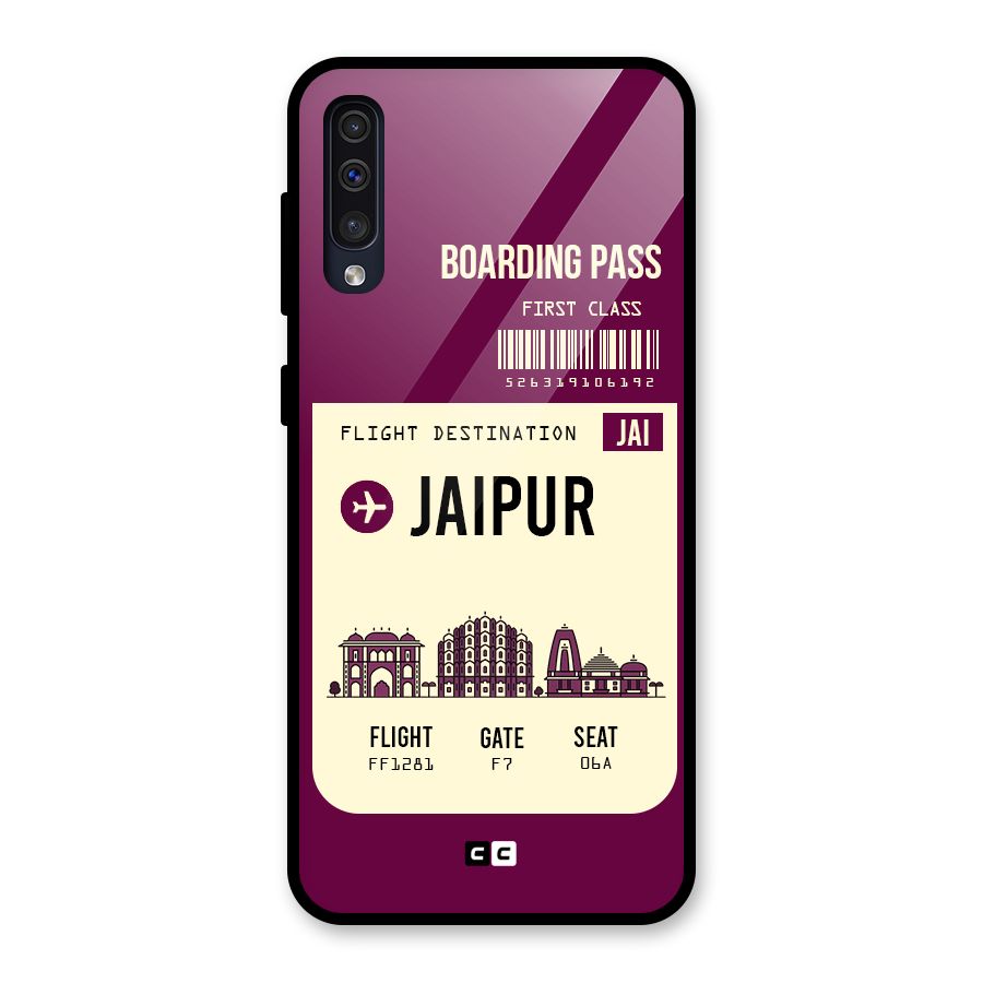 Jaipur Boarding Pass Glass Back Case for Galaxy A30s
