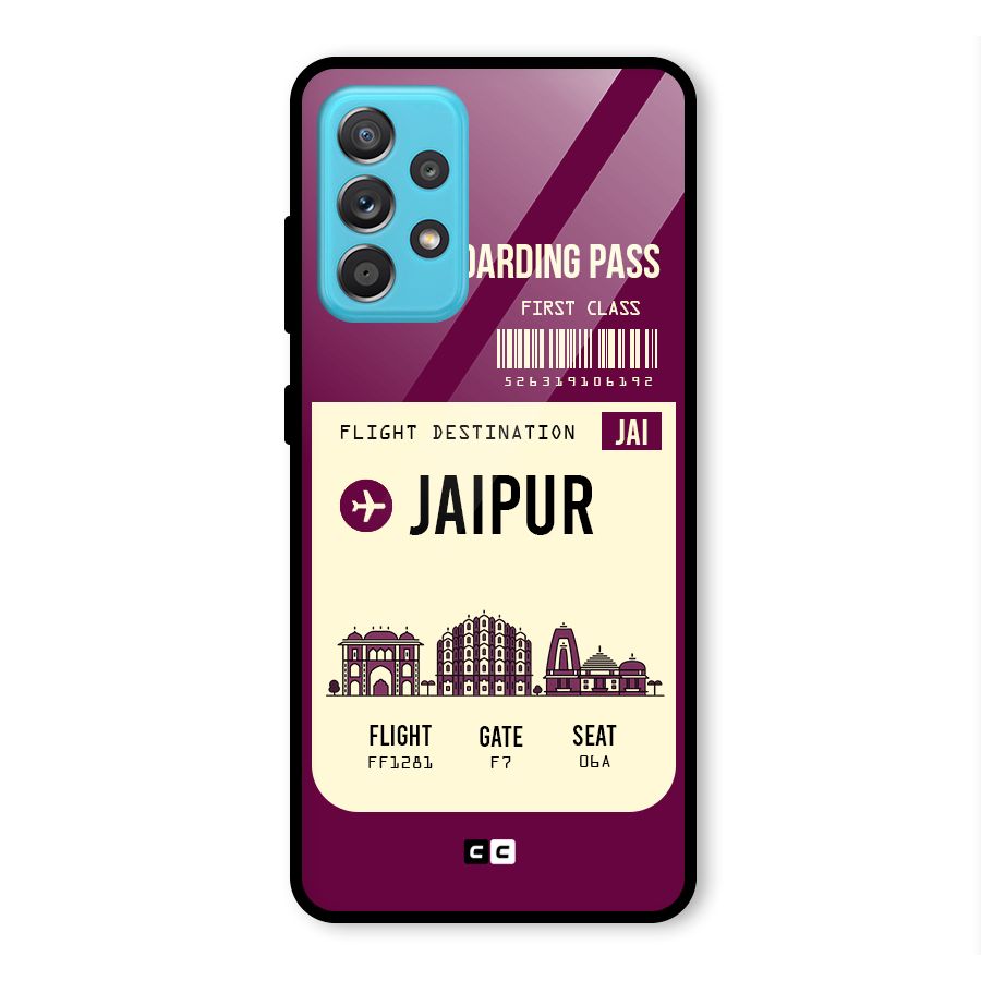 Jaipur Boarding Pass Glass Back Case for Galaxy A52s 5G