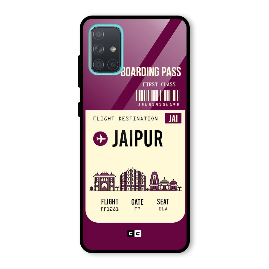 Jaipur Boarding Pass Glass Back Case for Galaxy A71