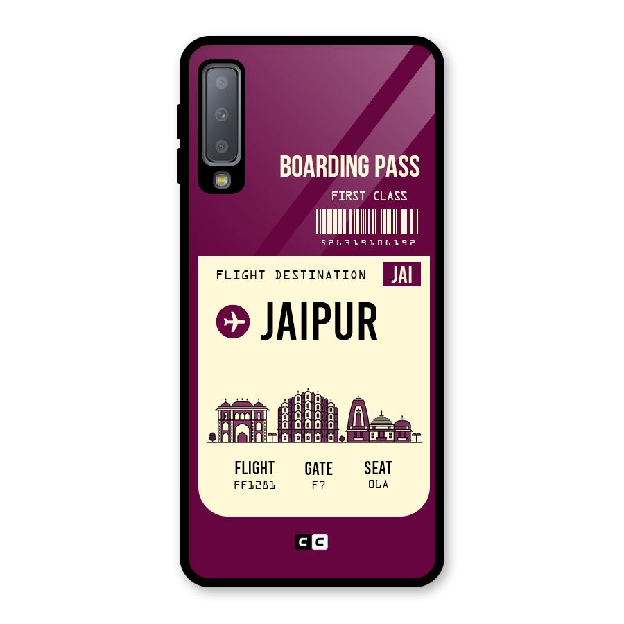 Jaipur Boarding Pass Glass Back Case for Galaxy A7 (2018)
