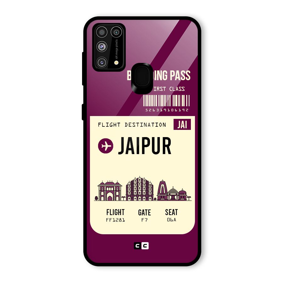 Jaipur Boarding Pass Glass Back Case for Galaxy F41