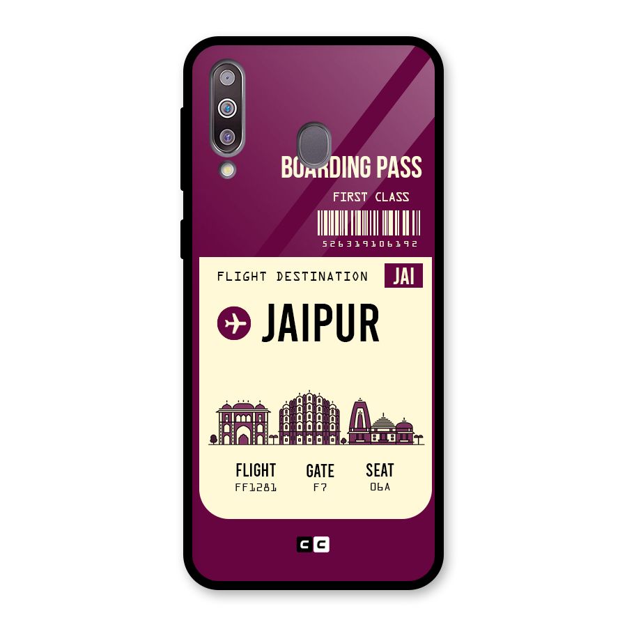 Jaipur Boarding Pass Glass Back Case for Galaxy M30