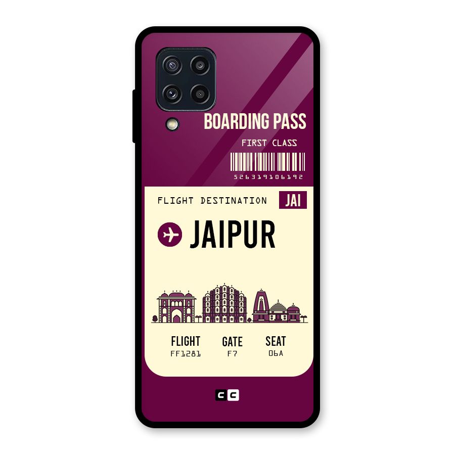 Jaipur Boarding Pass Glass Back Case for Galaxy M32