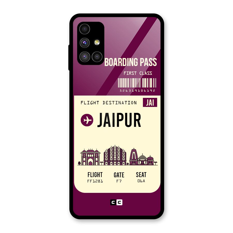 Jaipur Boarding Pass Glass Back Case for Galaxy M51