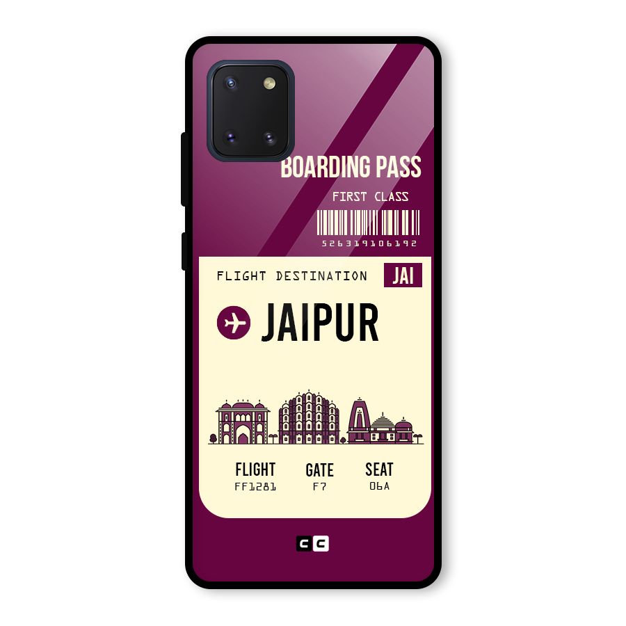 Jaipur Boarding Pass Glass Back Case for Galaxy Note 10 Lite