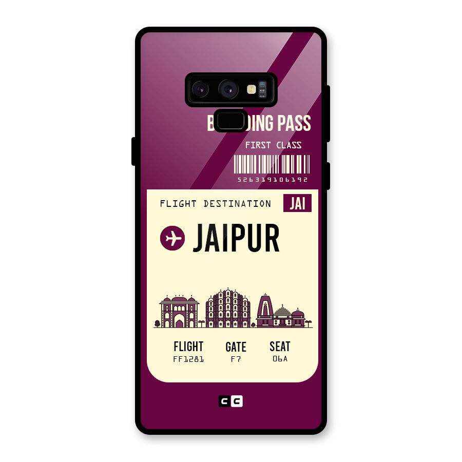 Jaipur Boarding Pass Glass Back Case for Galaxy Note 9
