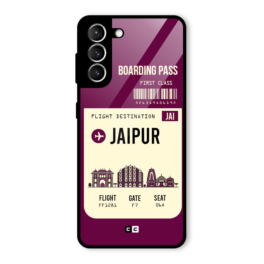 Jaipur Boarding Pass Glass Back Case for Galaxy S21 5G