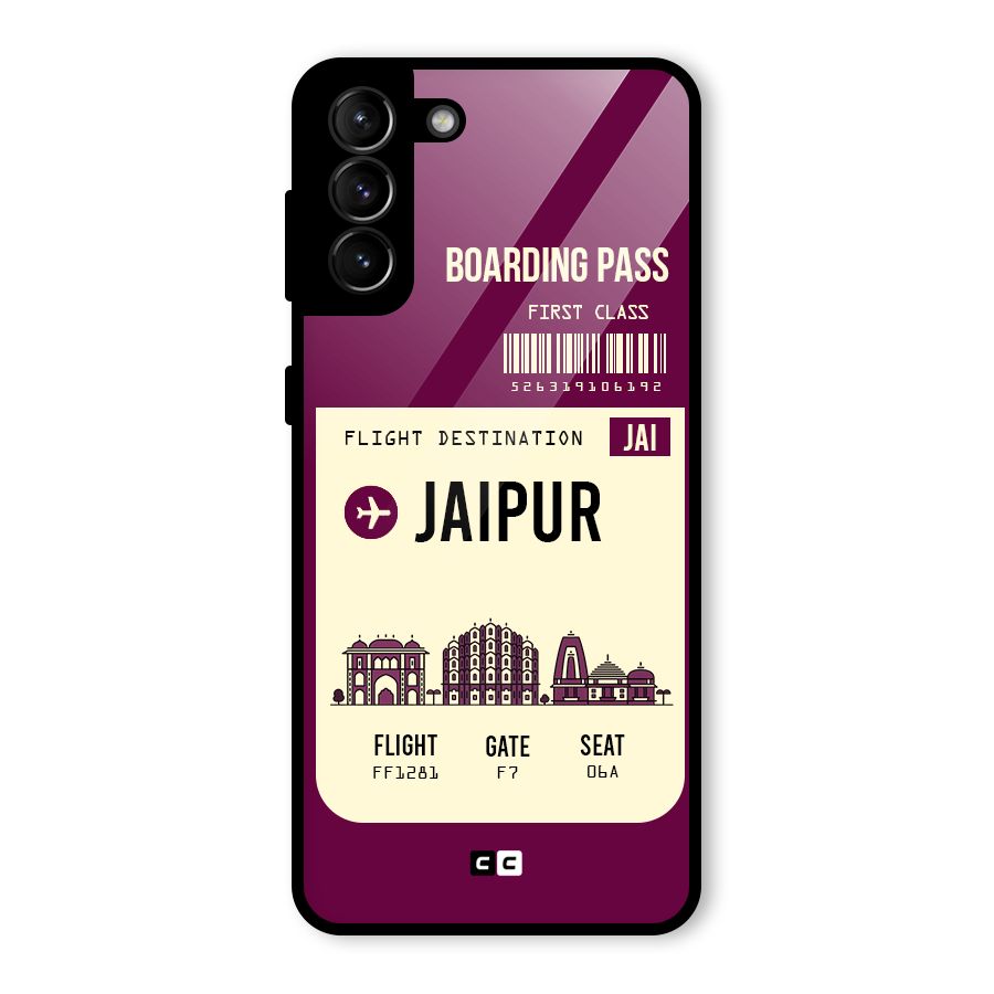 Jaipur Boarding Pass Glass Back Case for Galaxy S21 Plus