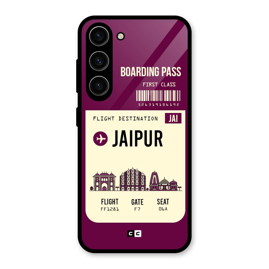 Jaipur Boarding Pass Glass Back Case for Galaxy S23