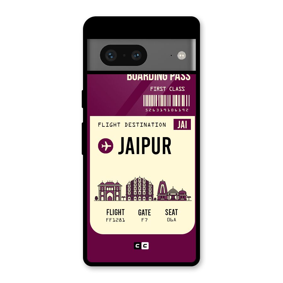 Jaipur Boarding Pass Glass Back Case for Google Pixel 7