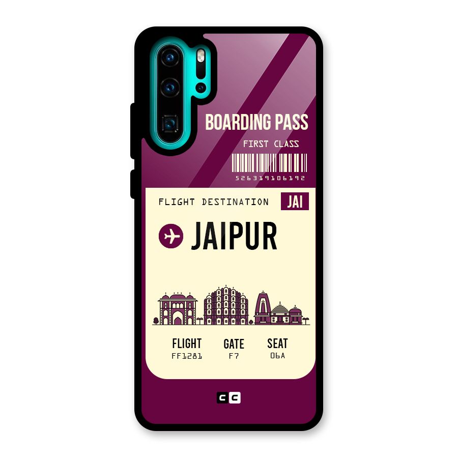 Jaipur Boarding Pass Glass Back Case for Huawei P30 Pro