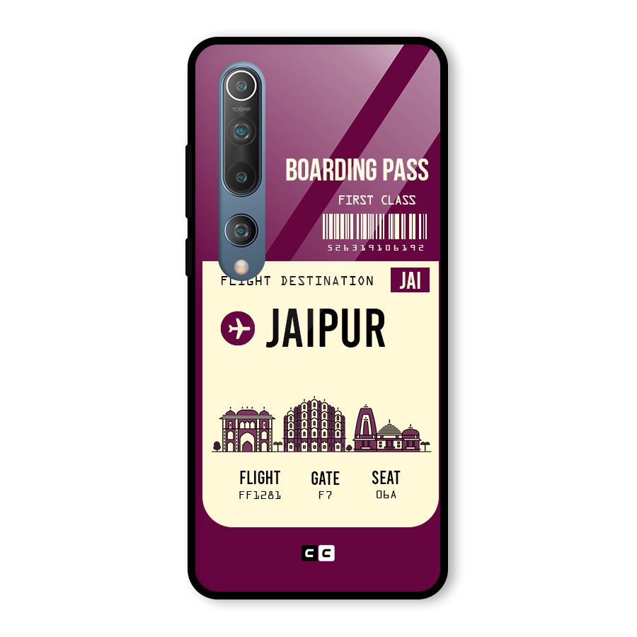 Jaipur Boarding Pass Glass Back Case for Mi 10