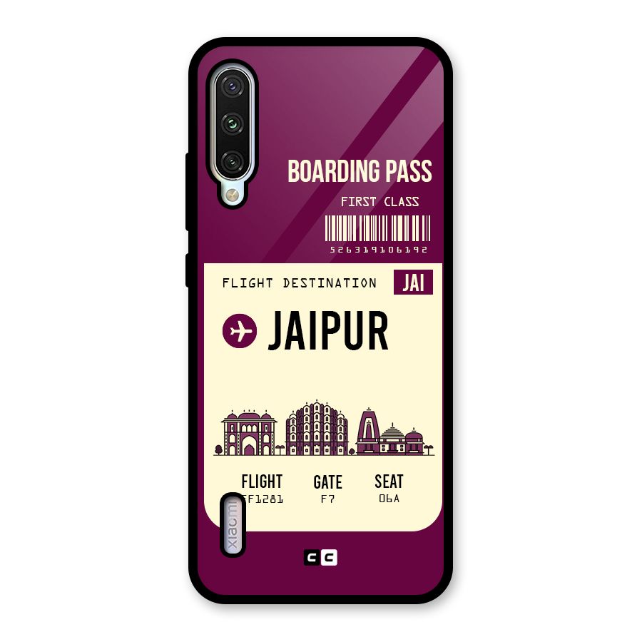 Jaipur Boarding Pass Glass Back Case for Mi A3