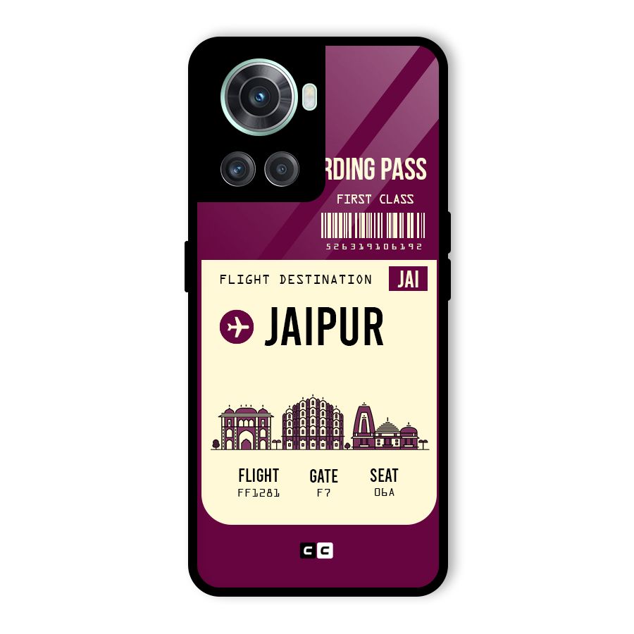 Jaipur Boarding Pass Glass Back Case for OnePlus 10R
